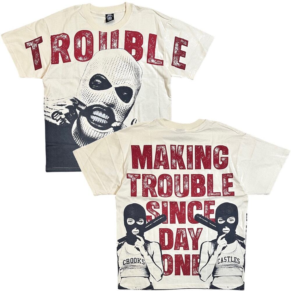 Crooks & Castles Men's T-Shirt Heavyweight Relaxed Fit Skimask Tee